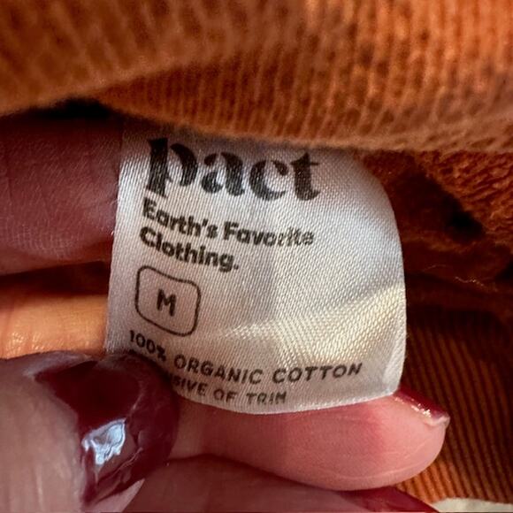 Pact Organic Cotton One for All Unisex Hoodie Amber Brown Medium - Picture 8 of 8